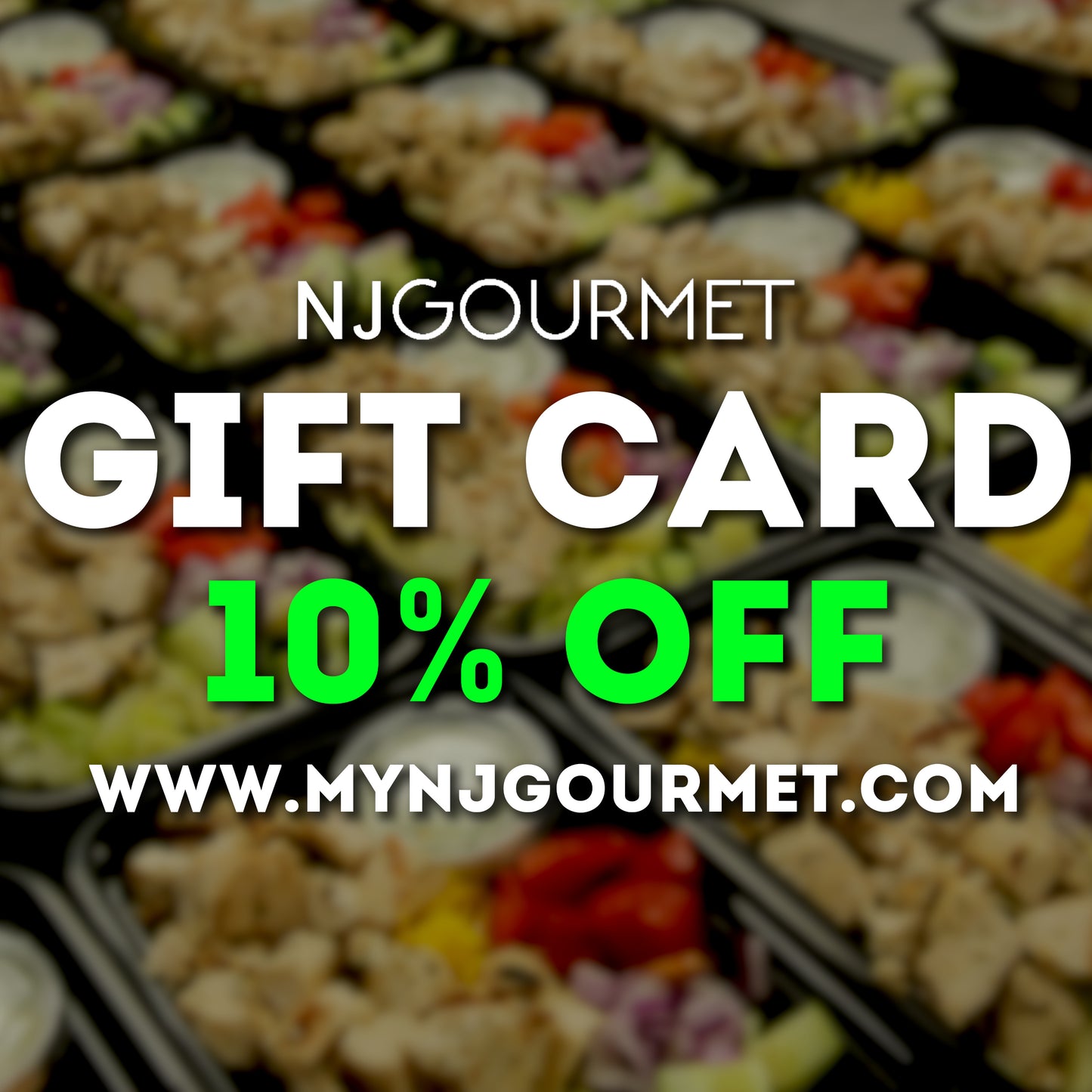*GIFT CARD 10% OFF - NJ Gourmet Meal Prep